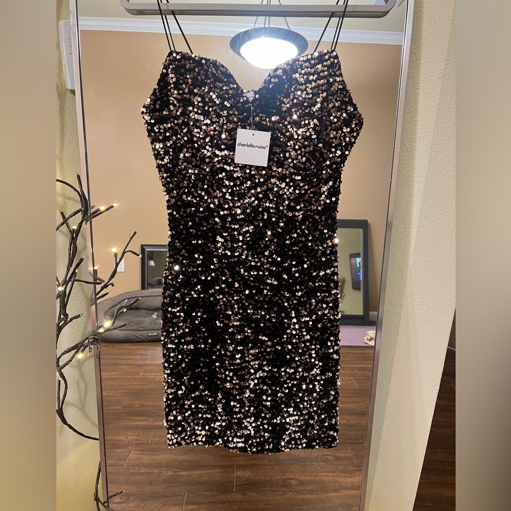 Charlotte Russe Black Sequin Dress